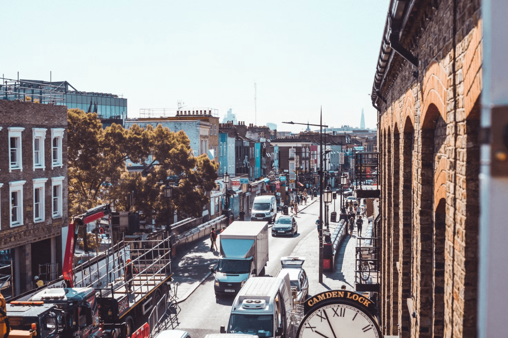 Street view in Camden, London