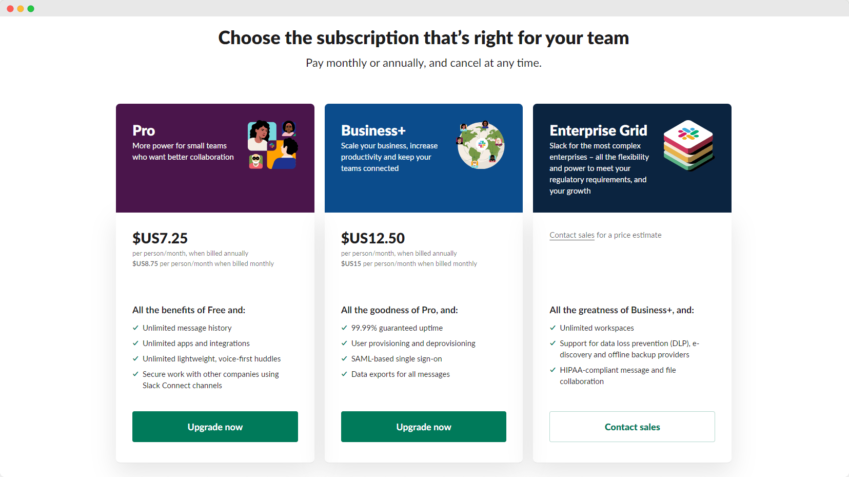 Slack Pricing