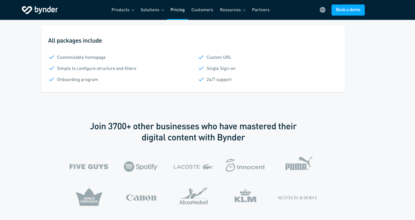 Bynder Digital Asset Management Software Pricing