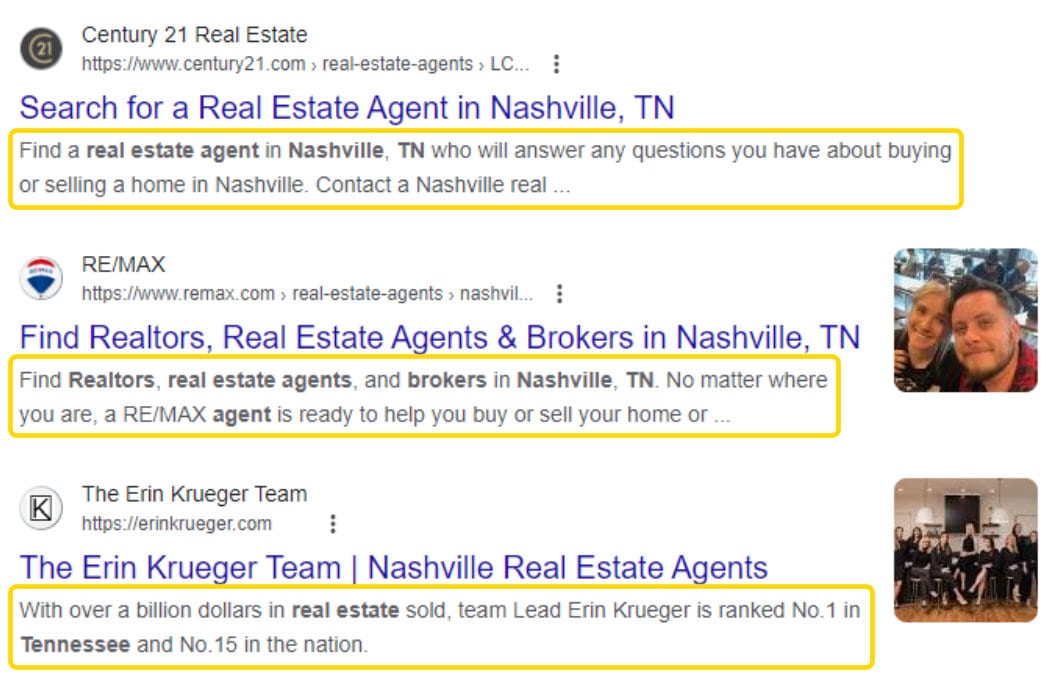 Meta Description Examples SEO for Real Estate