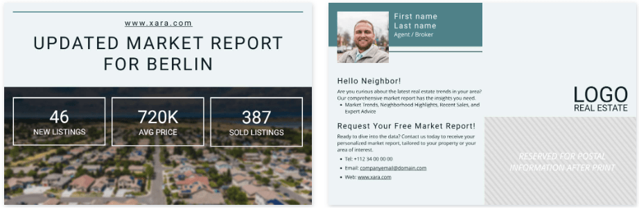 Real Estate Market Update Postcard Template from Xara-min